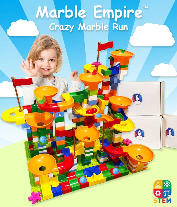 Marble Empire™ - Insane Marble Run Brain Builder Set - Expand Your Empire!