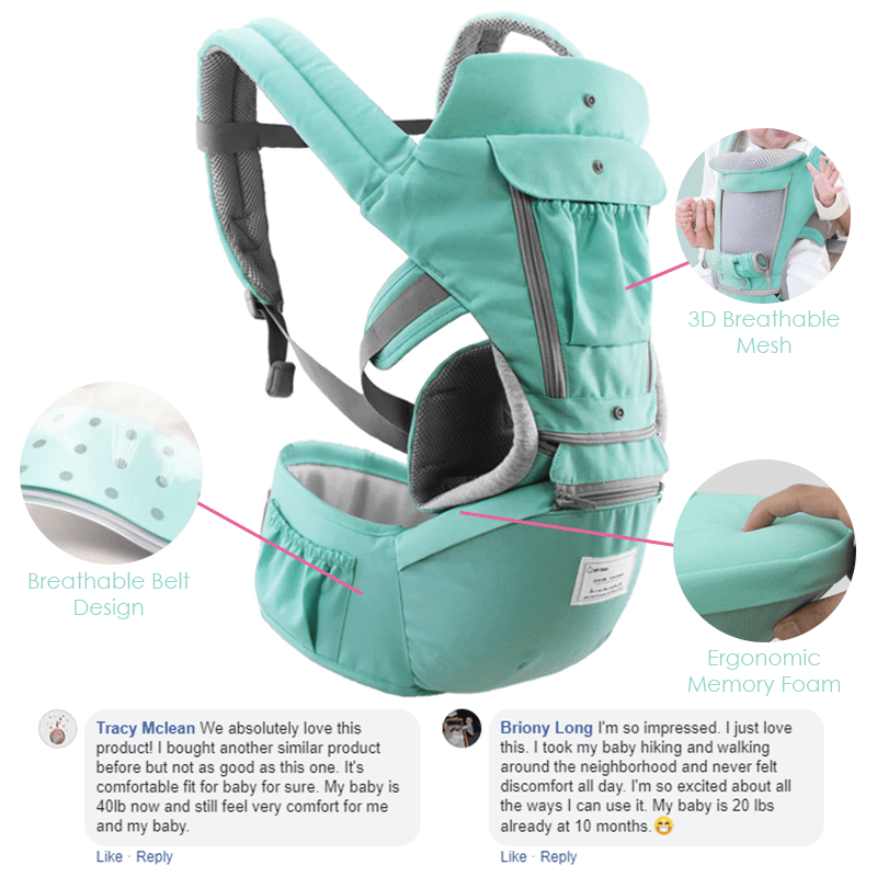 HippySeat™ 3-in-1 Baby Hip-Seat Carrier